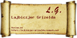 Lajbiczjer Grizelda névjegykártya